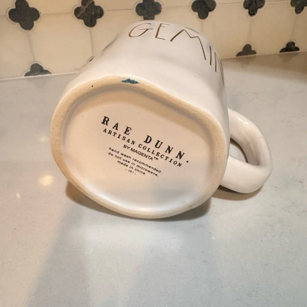 Rae Dunn Gemini White Ceramic Mug - Picture 3 of 4